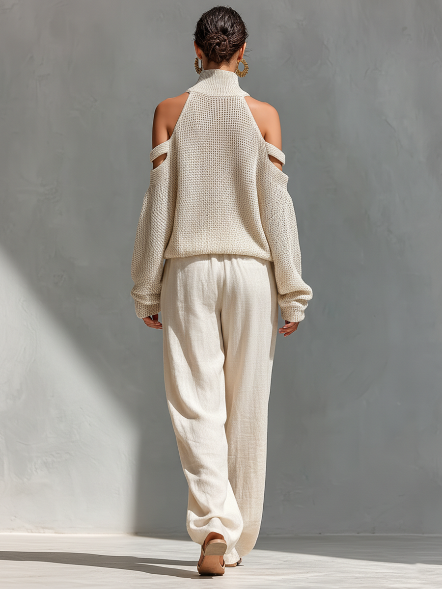 Alberthina™ Turtleneck Wide-Leg Knit Set