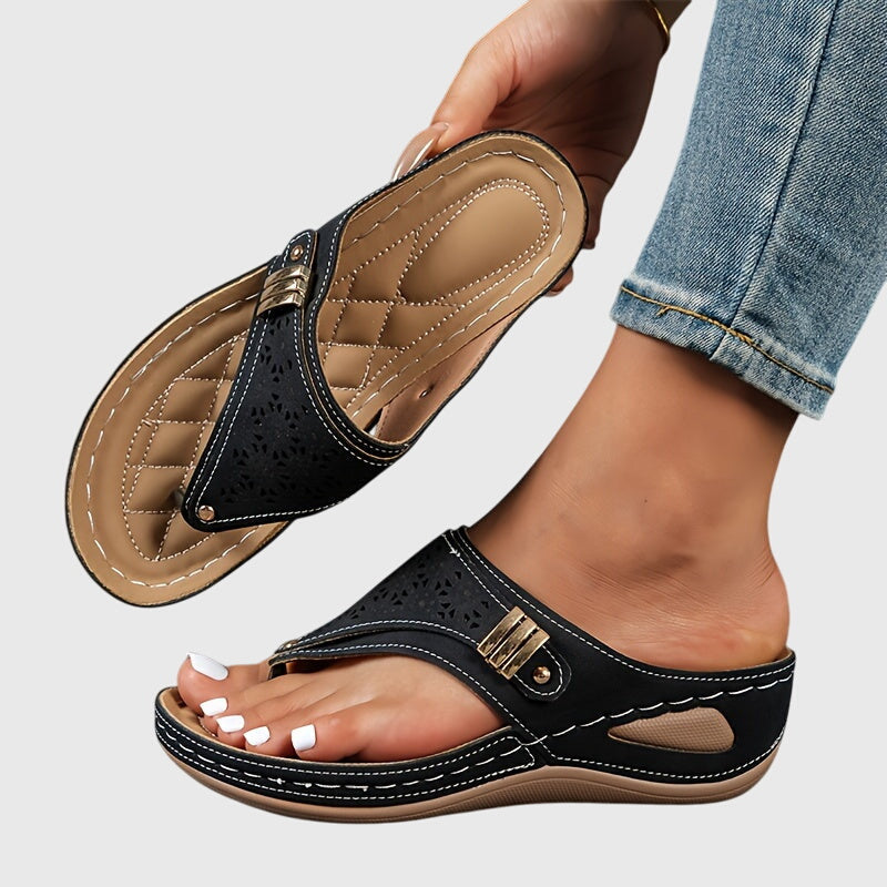 Silvana™ Striped Flip-Flop Sandals