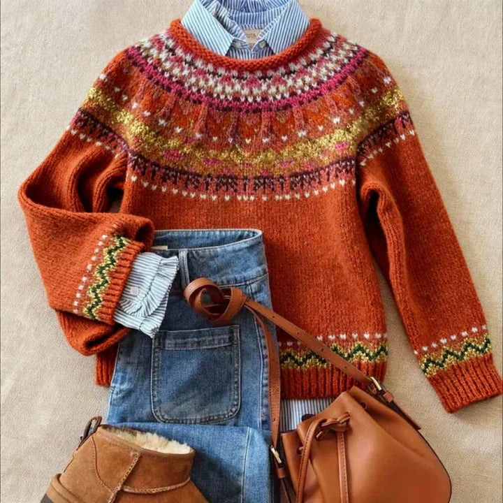 Zoe™ Vintage Red Sweater