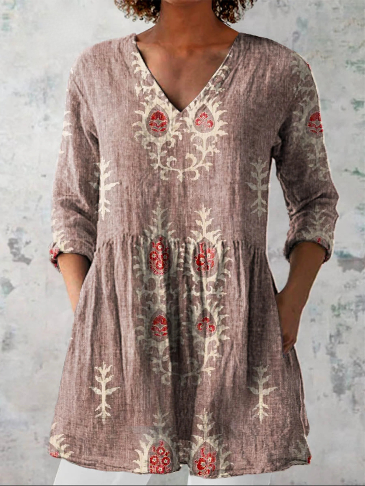 Harmony™ Long V-Neck Blouse