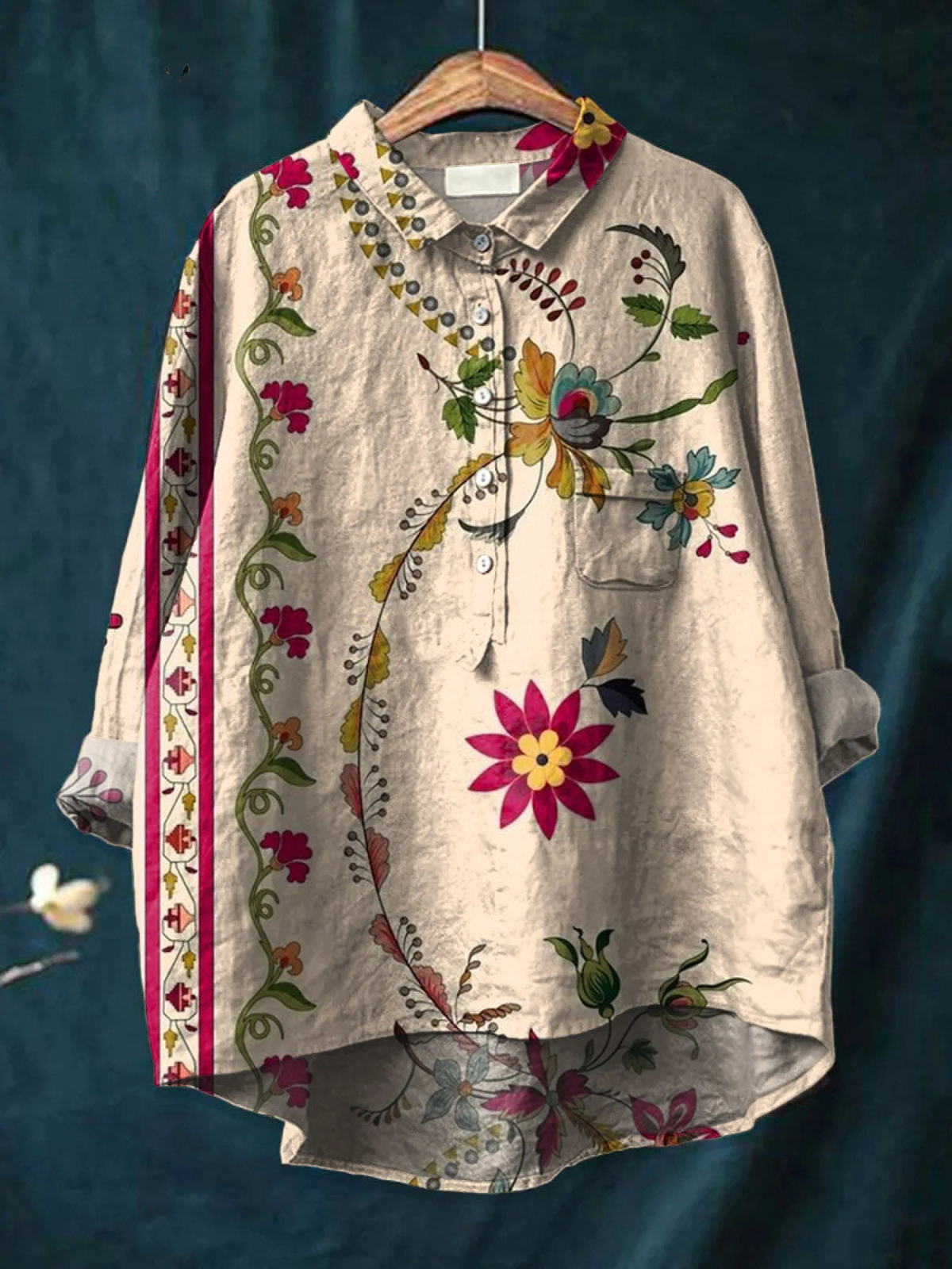 Leda™ Floral Print Casual Shirt