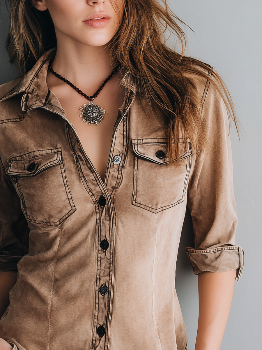 Orla™ Retro Washed Blouse