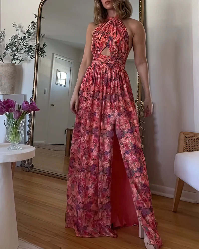 Coralie™ Red Floral Print Dress