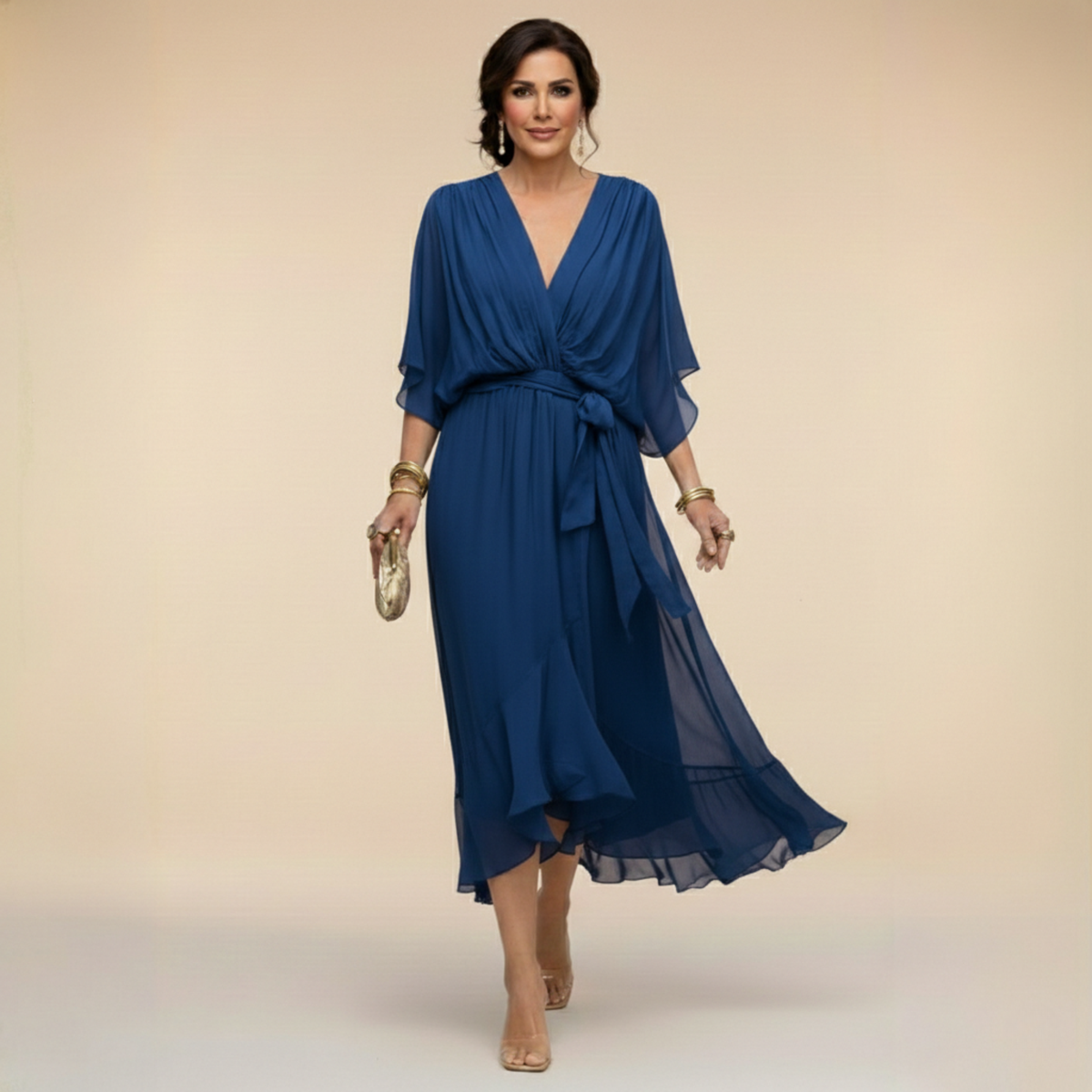 Almira™ Chiffon V-Neck Dress