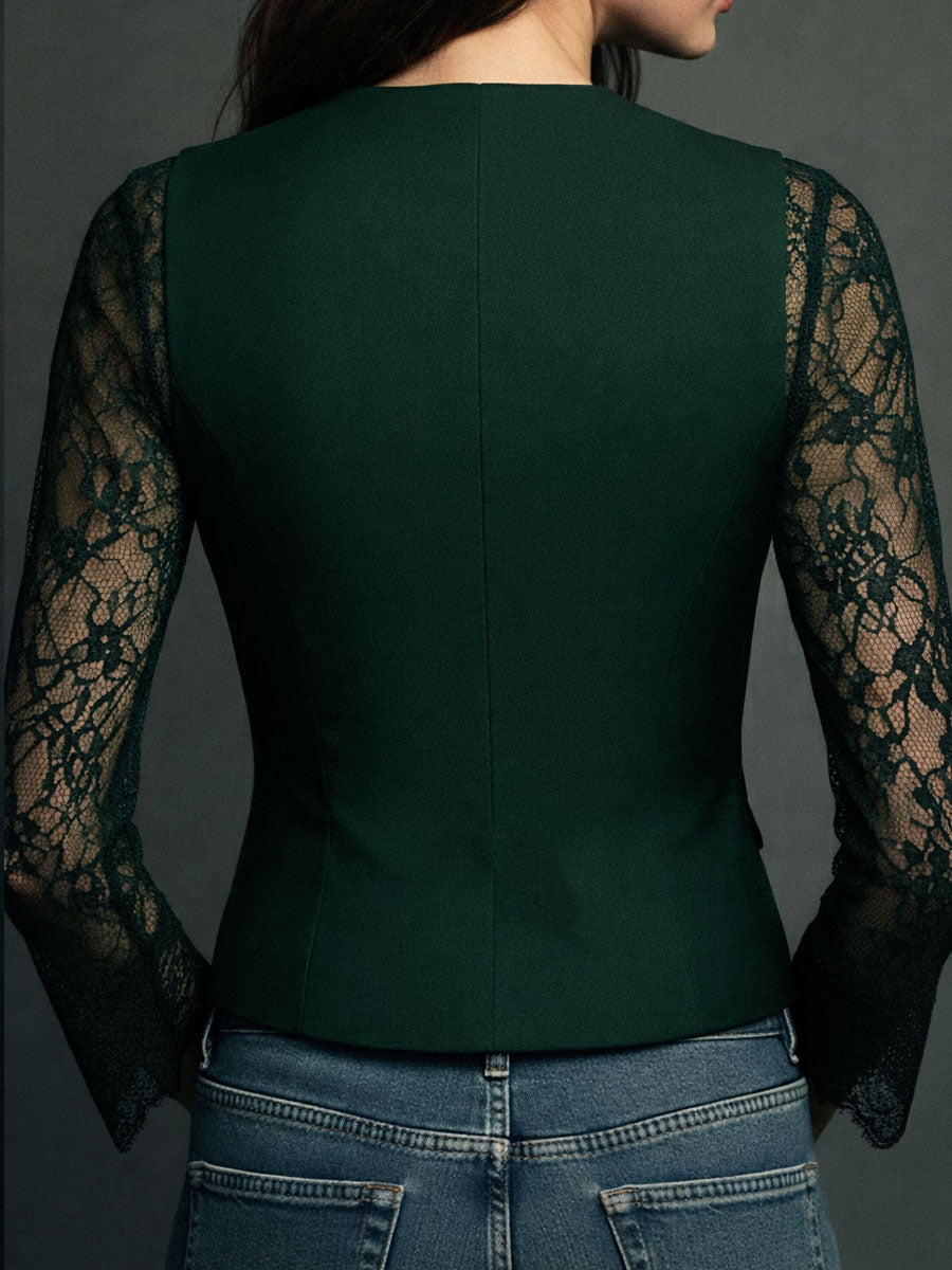 Millicent™ Lace Panel Sleeve Top