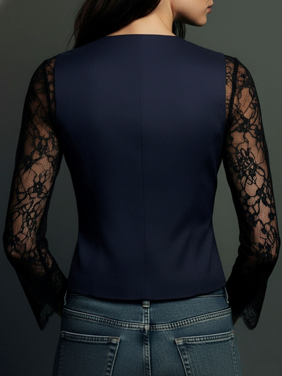 Millicent™ Lace Panel Sleeve Top