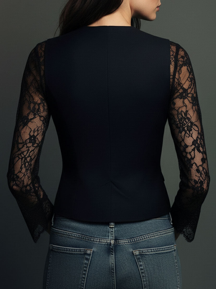 Millicent™ Lace Panel Sleeve Top