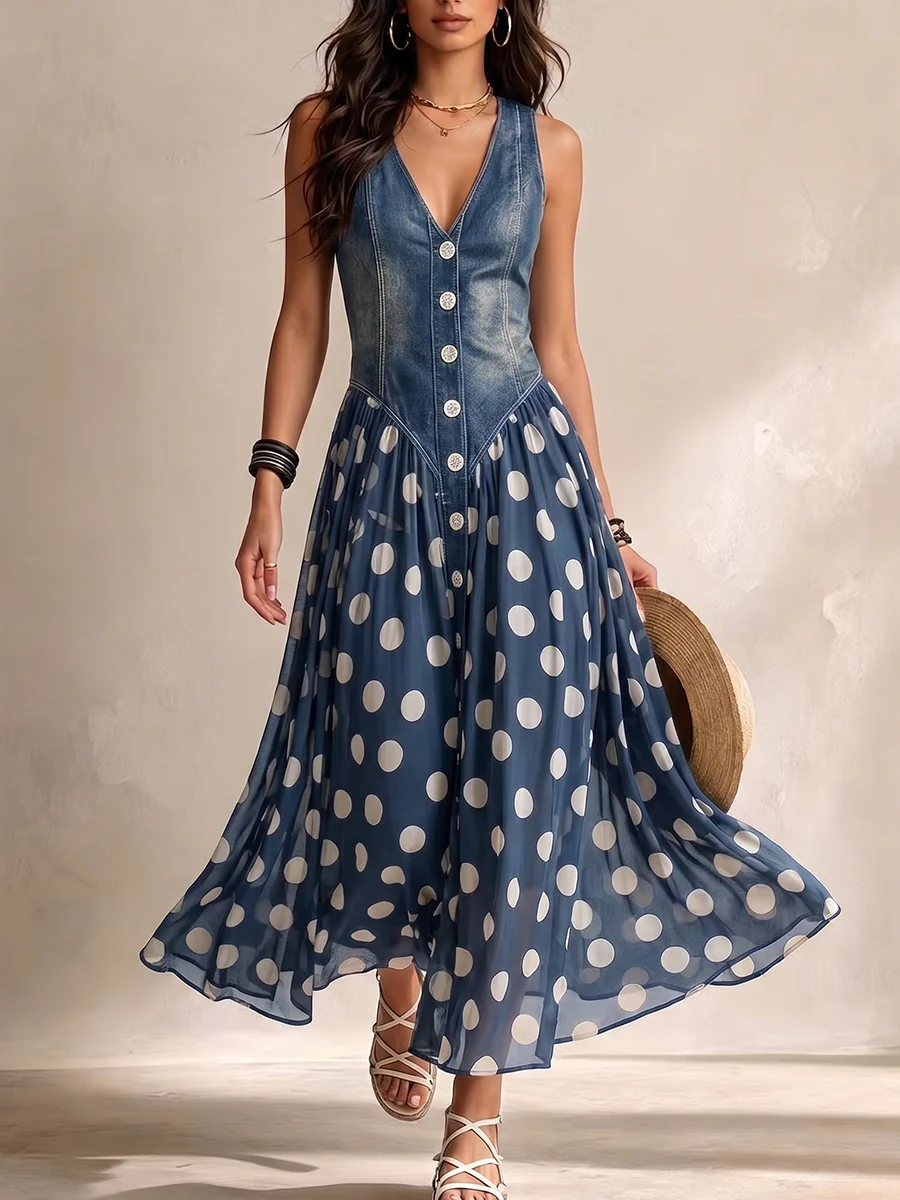 Nell™ Polka Dot Maxi Dress