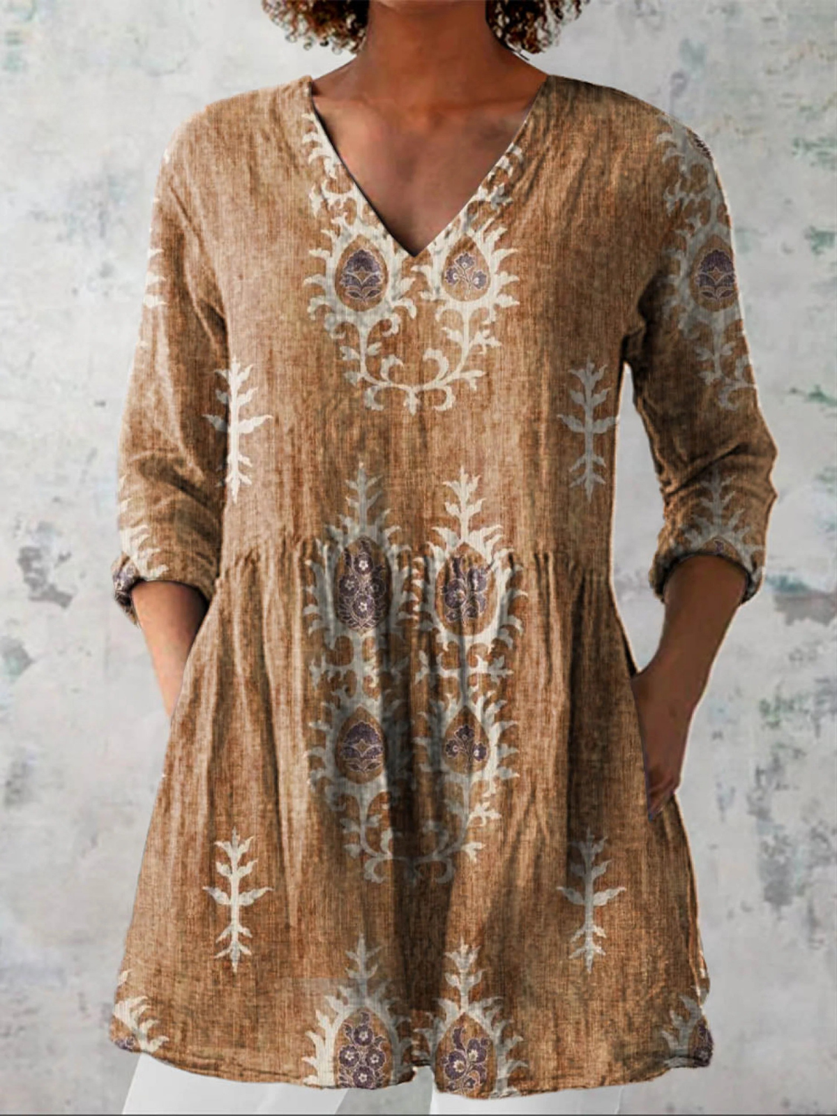 Harmony™ Long V-Neck Blouse