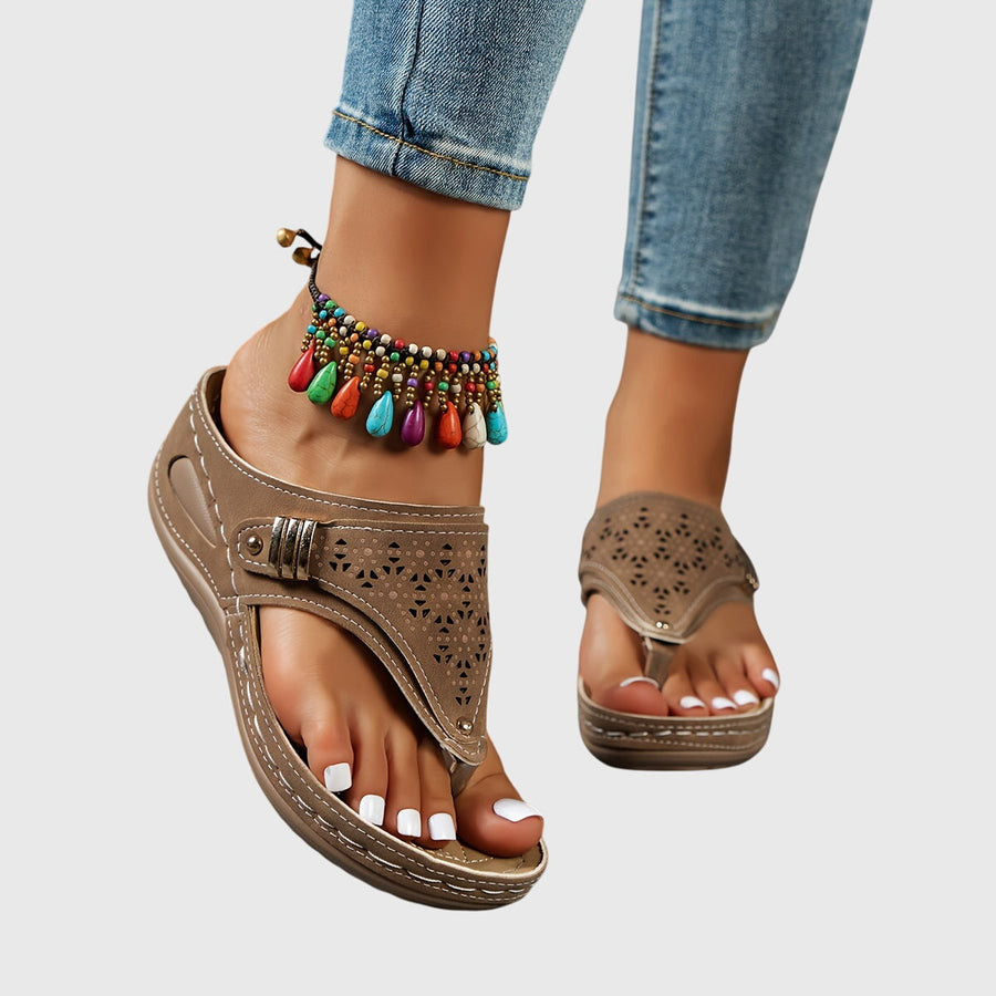 Silvana™ Striped Flip-Flop Sandals