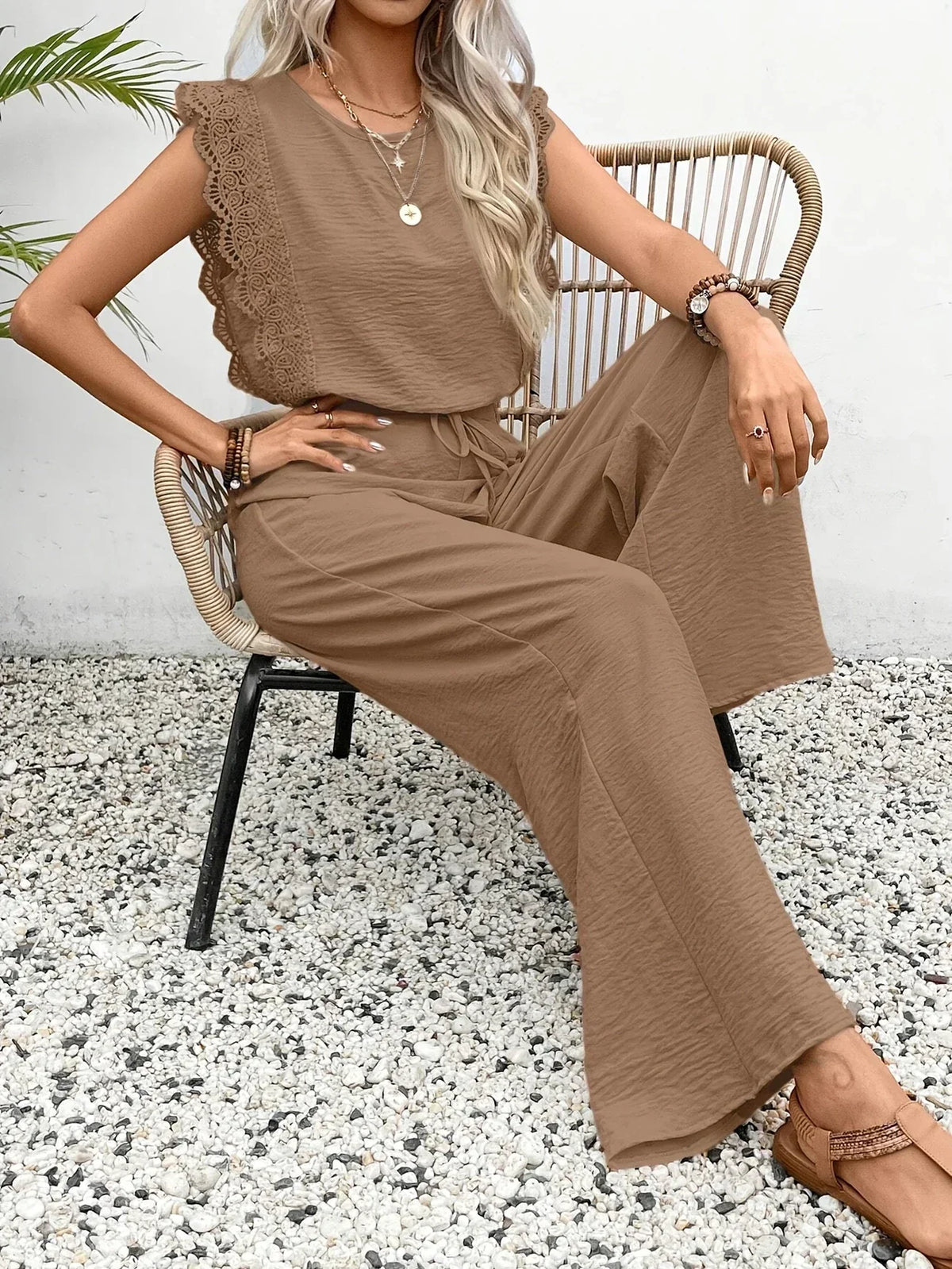 Bevlyn™ Lace-Trim Two-Piece Set