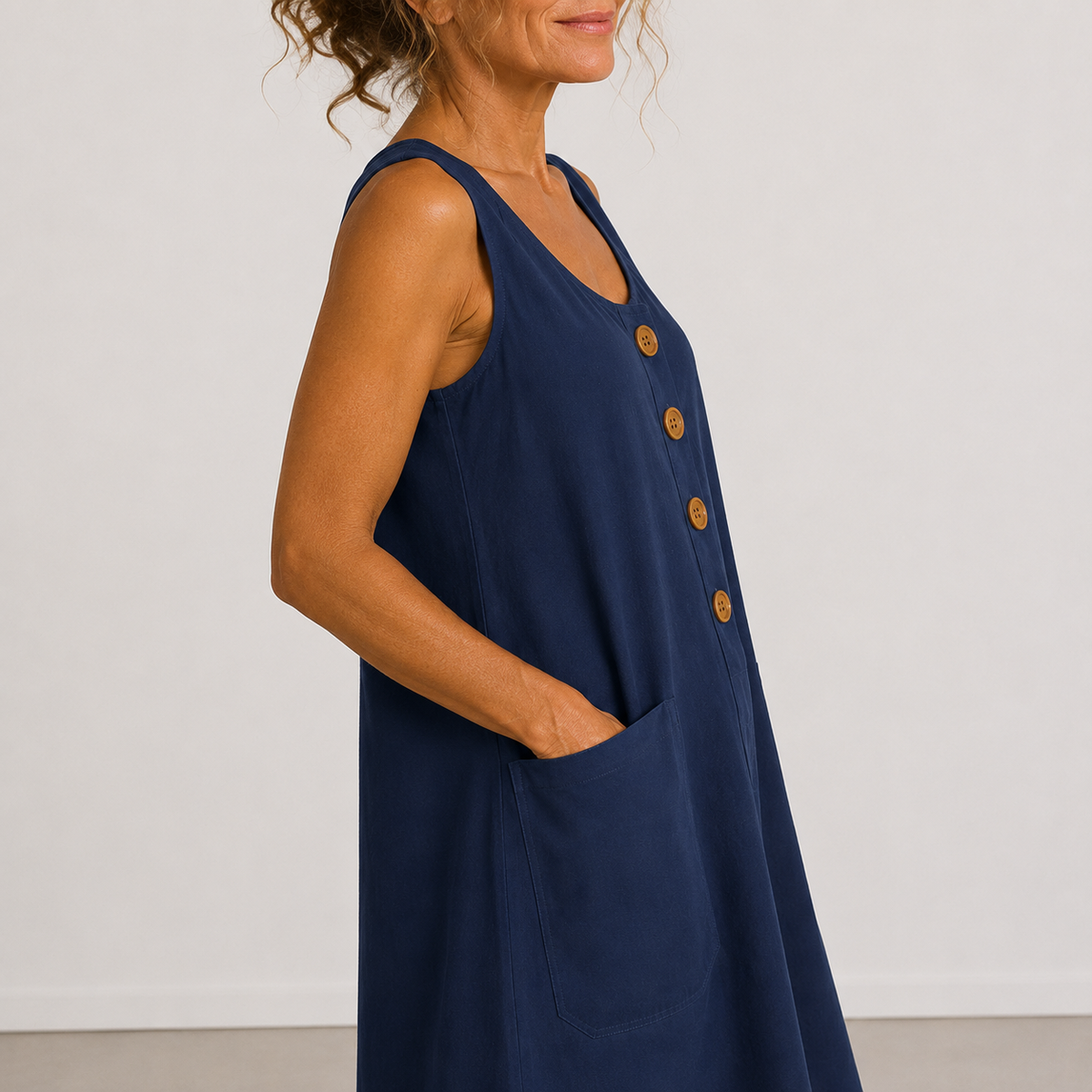 Mabel™ Sleeveless Button-Front Dress