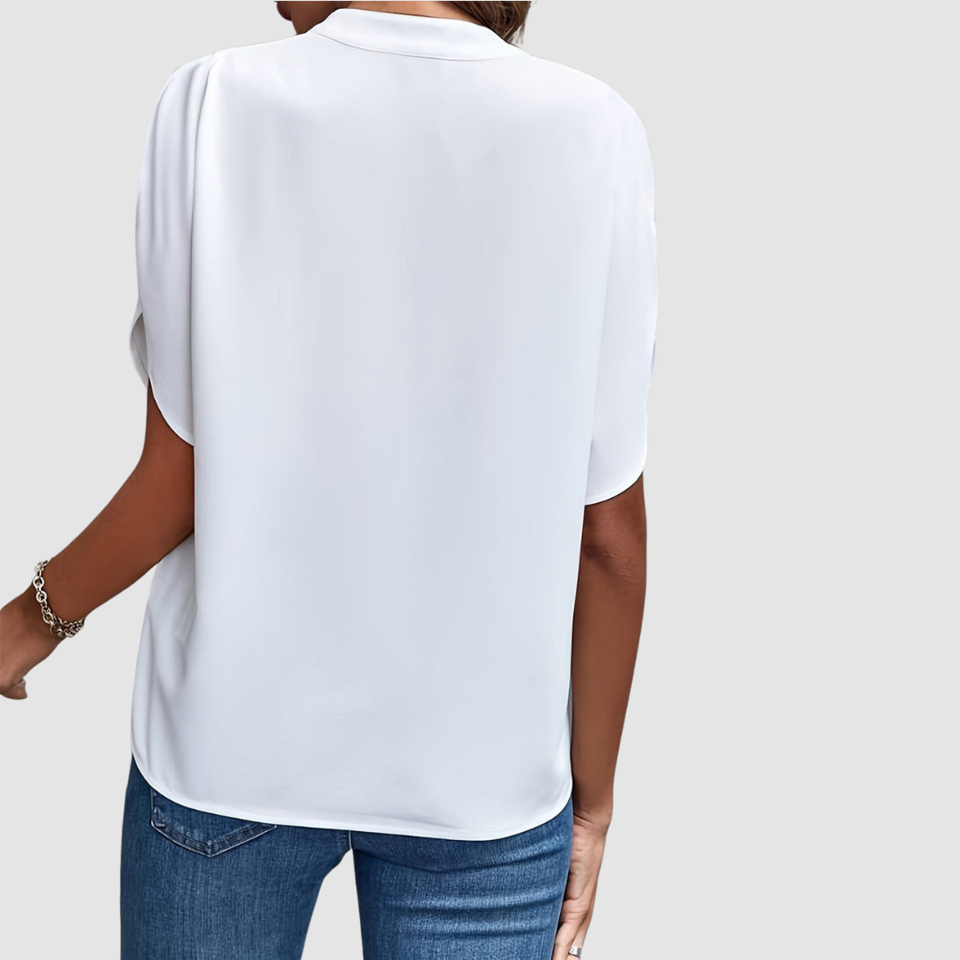 Jemima™ Draped V-Neck Blouse