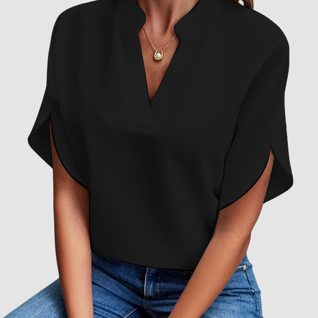Jemima™ Draped V-Neck Blouse