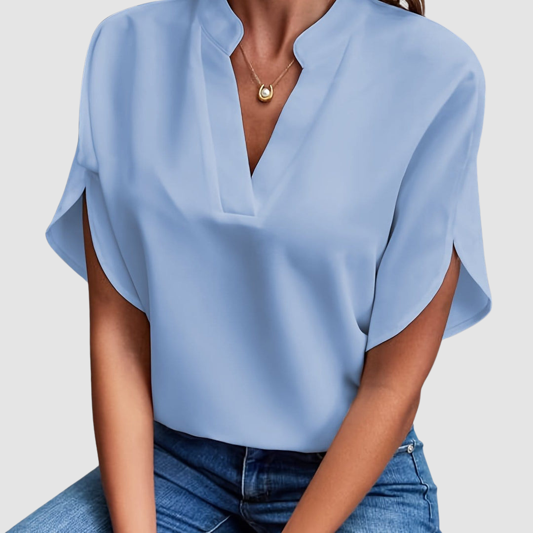 Jemima™ Draped V-Neck Blouse