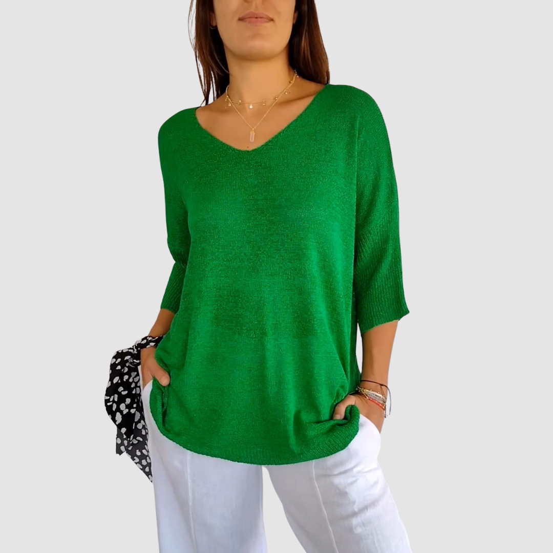 Jolette™ Knit V-Neck Top
