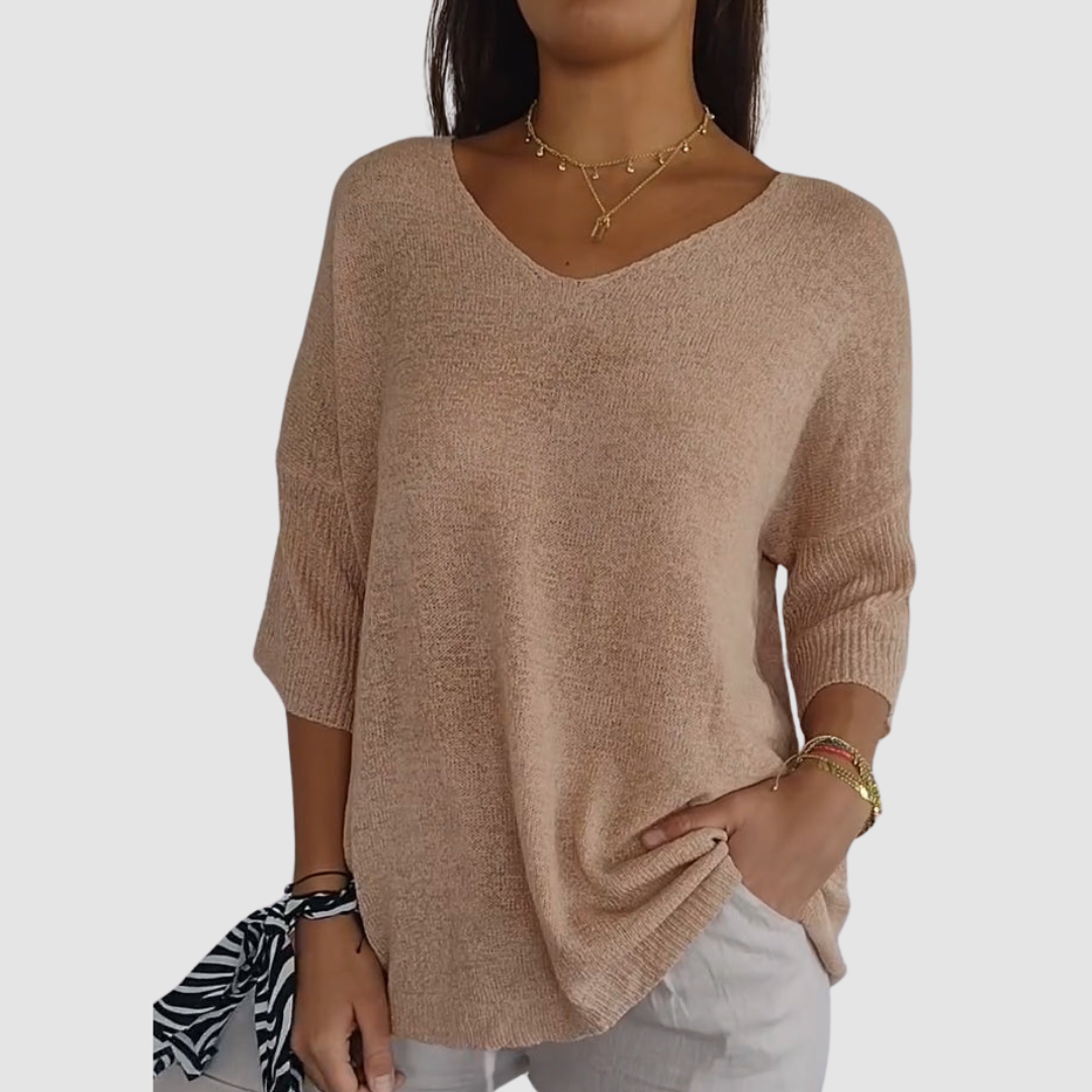 Jolette™ Knit V-Neck Top