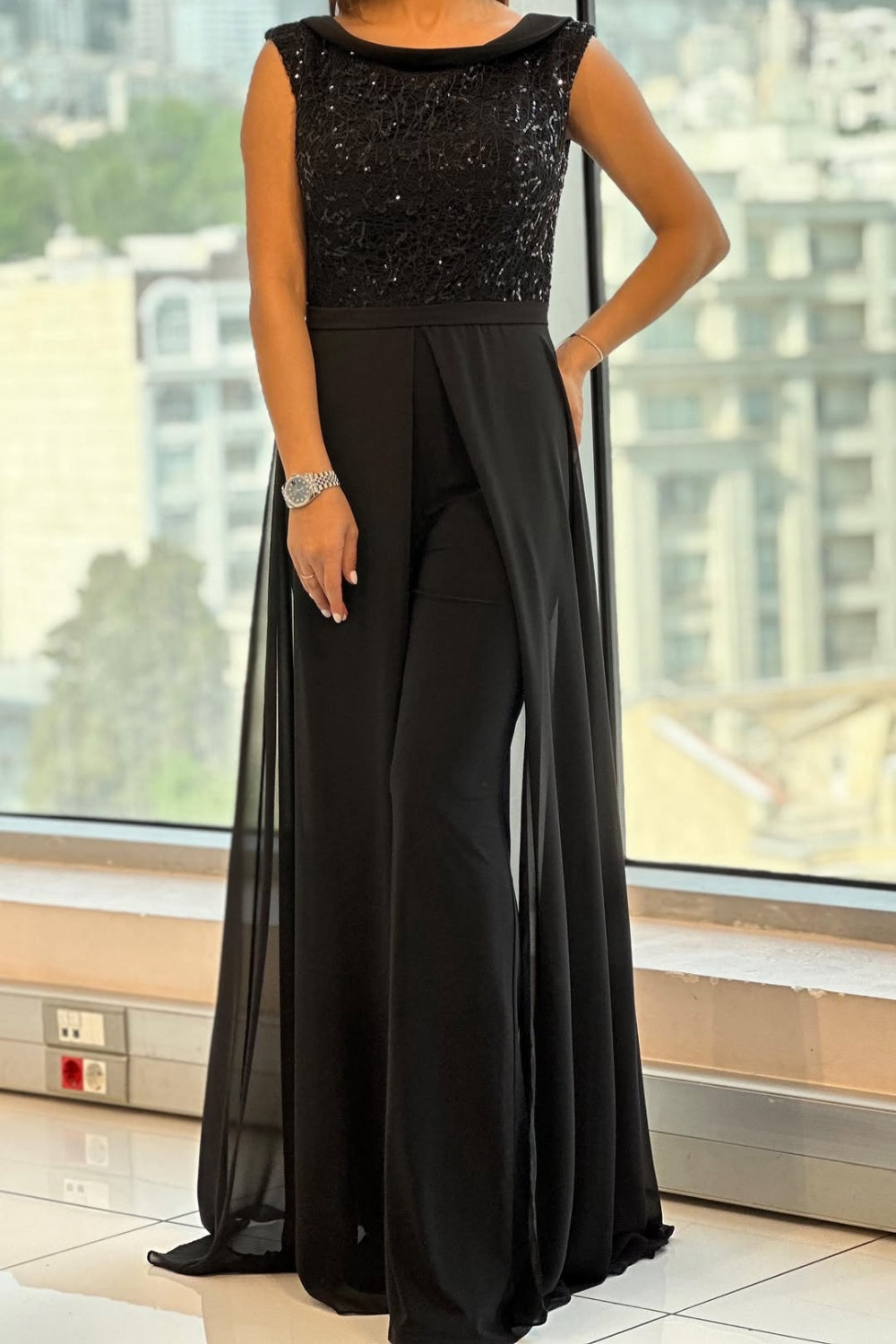 Cerelia™ Textured Tulle Jumpsuit