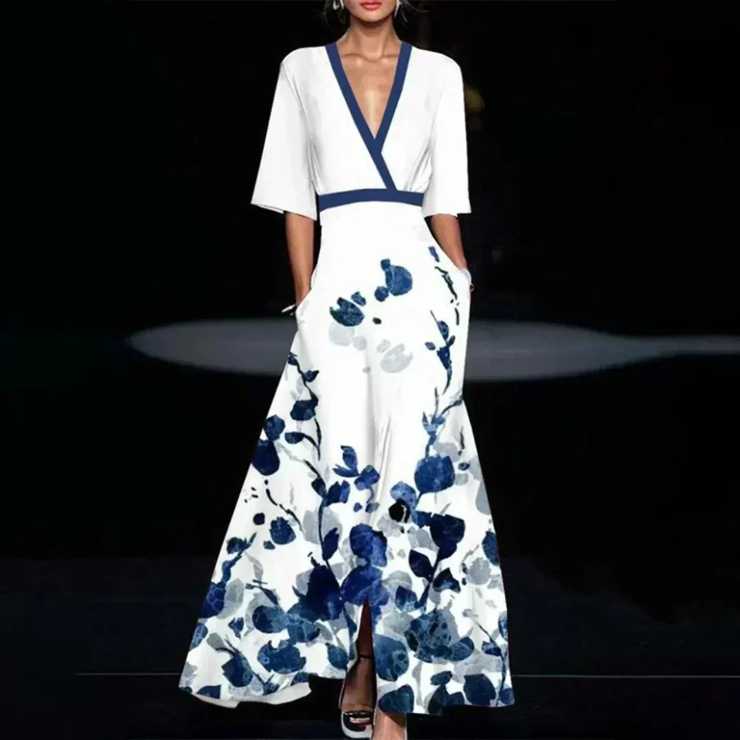 Cassandra™ Floral V-Neck Maxi Dress