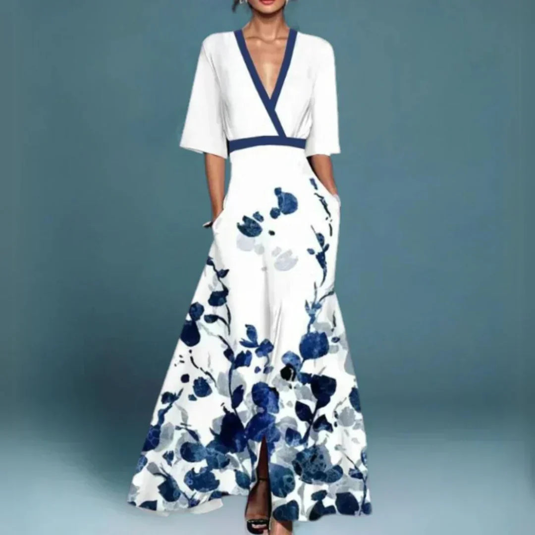Cassandra™ Floral V-Neck Maxi Dress