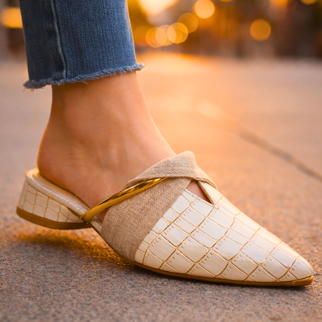 Rachael™ Croc-Embossed Slip-On Mule