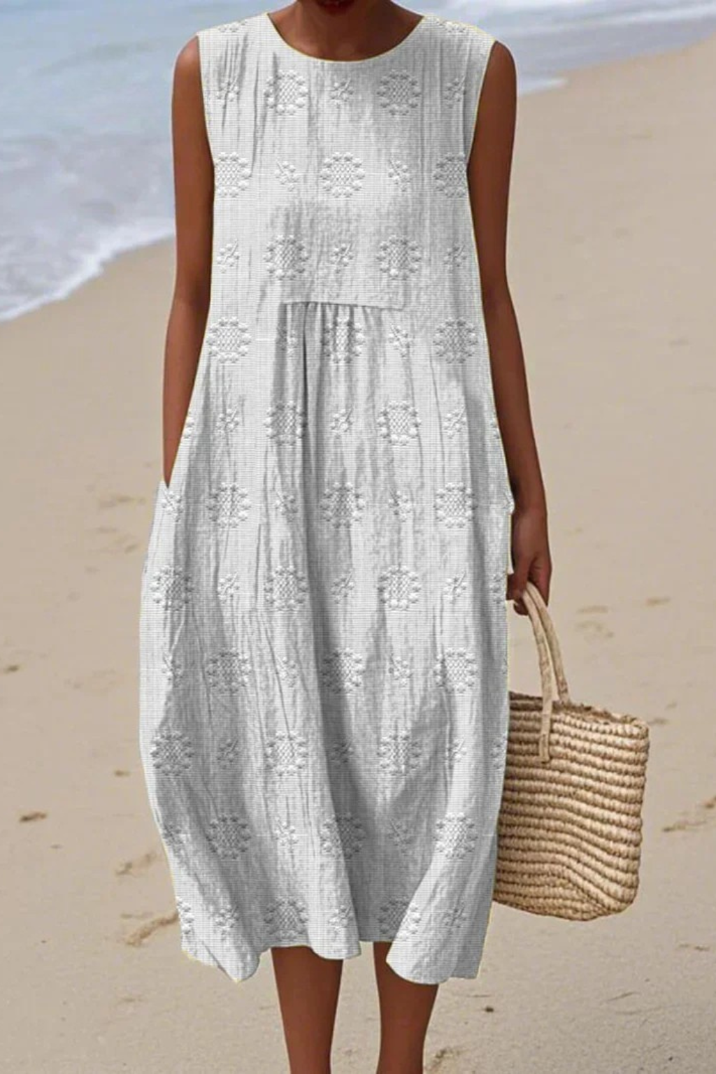 Athena™ Embroidered Sleeveless Dress