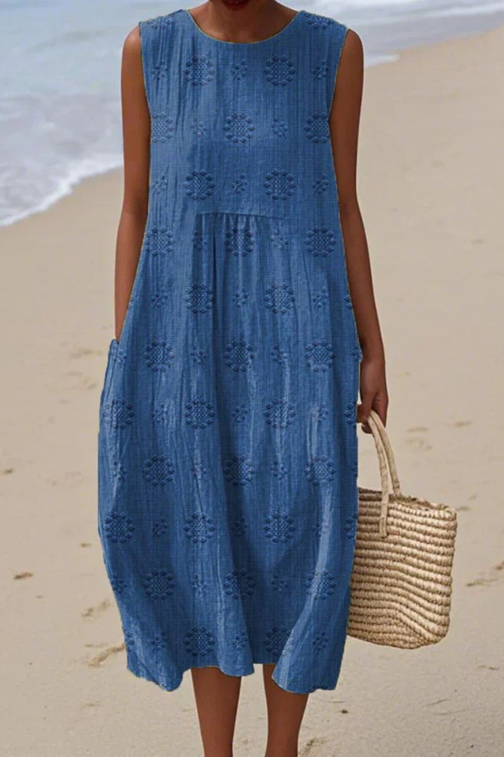 Athena™ Embroidered Sleeveless Dress