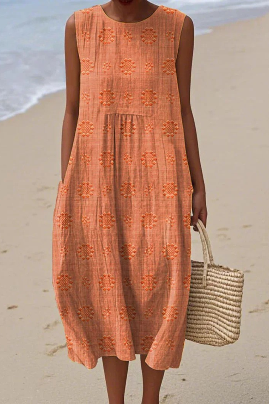 Athena™ Embroidered Sleeveless Dress