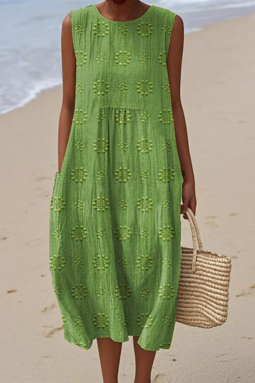 Athena™ Embroidered Sleeveless Dress