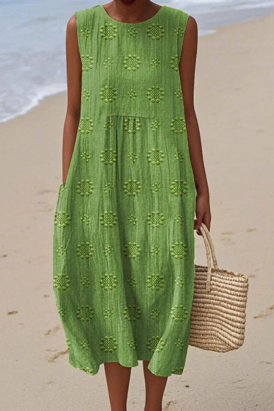Athena™ Embroidered Sleeveless Dress