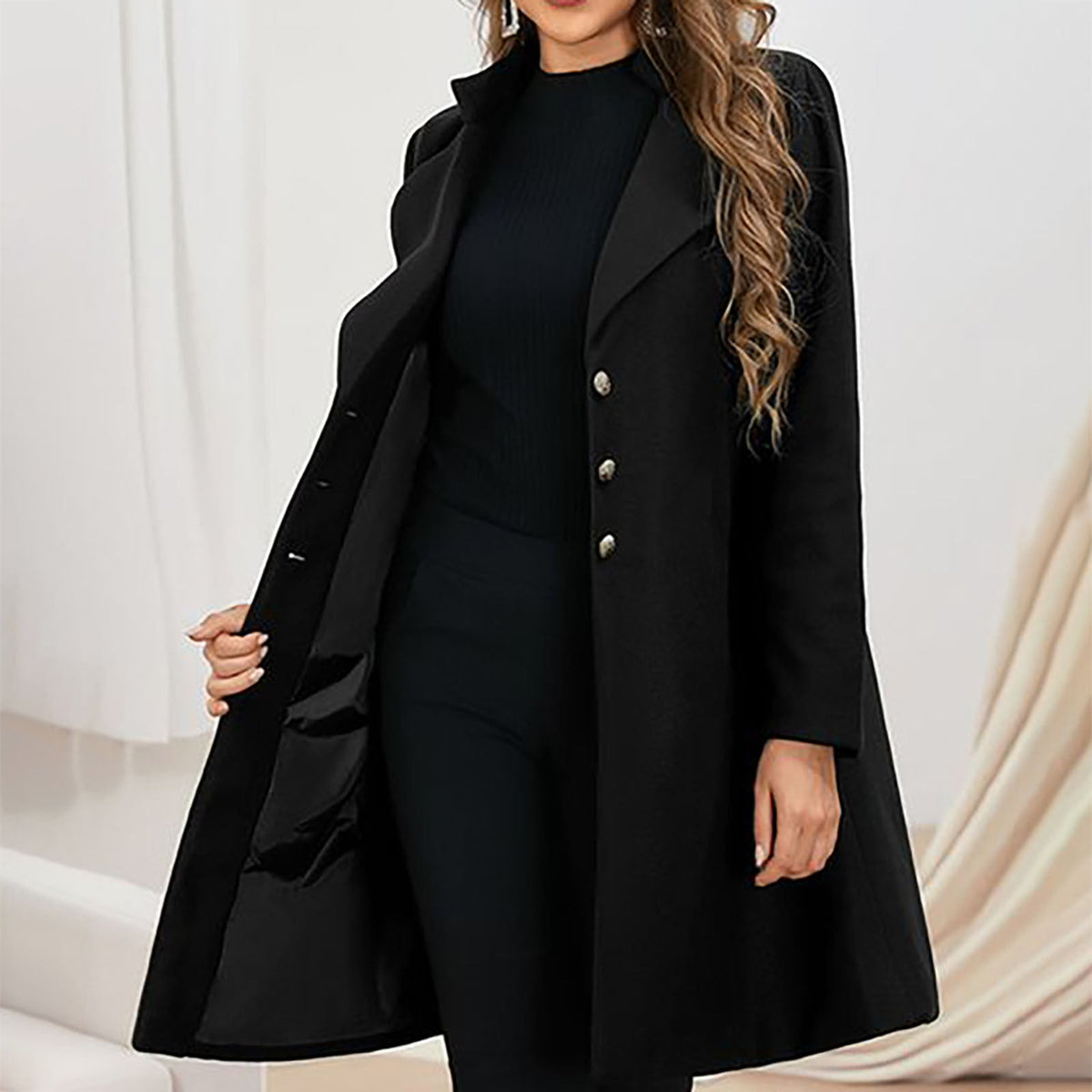 Marlowe™ Tailored Stand-Collar Coat