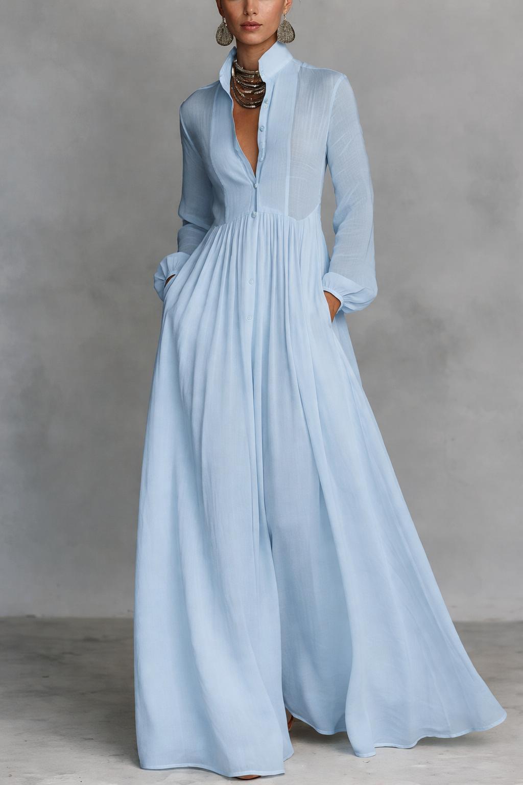 Celeste™ Button-Front Maxi Dress