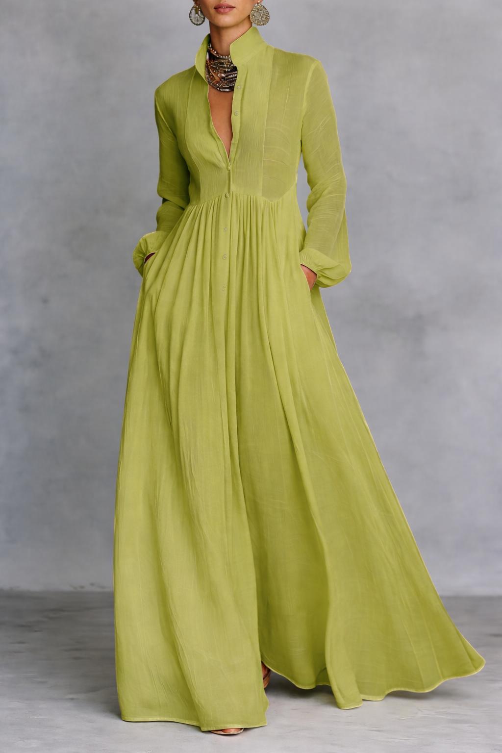 Celeste™ Button-Front Maxi Dress