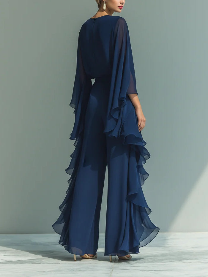 Alderyn™ Ruffled Chiffon Two-Piece Set