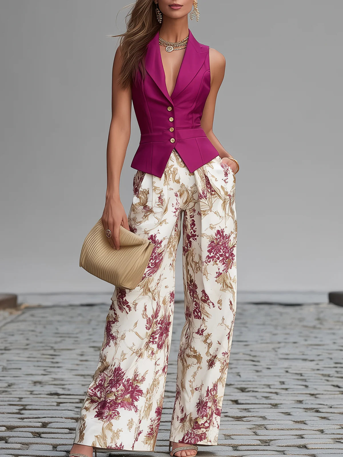 Charmaine™ Floral Wide-Leg Pants Set