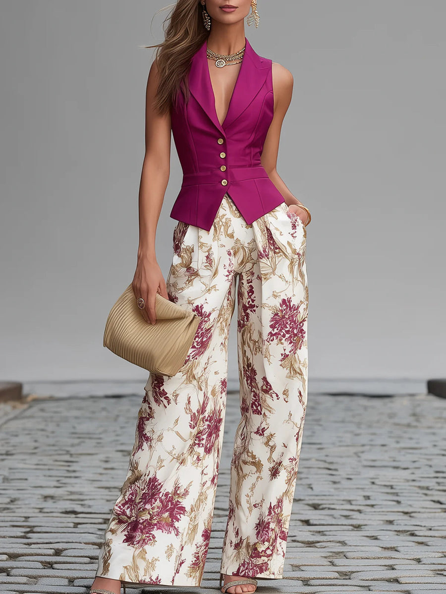 Charmaine™ Floral Wide-Leg Pants Set
