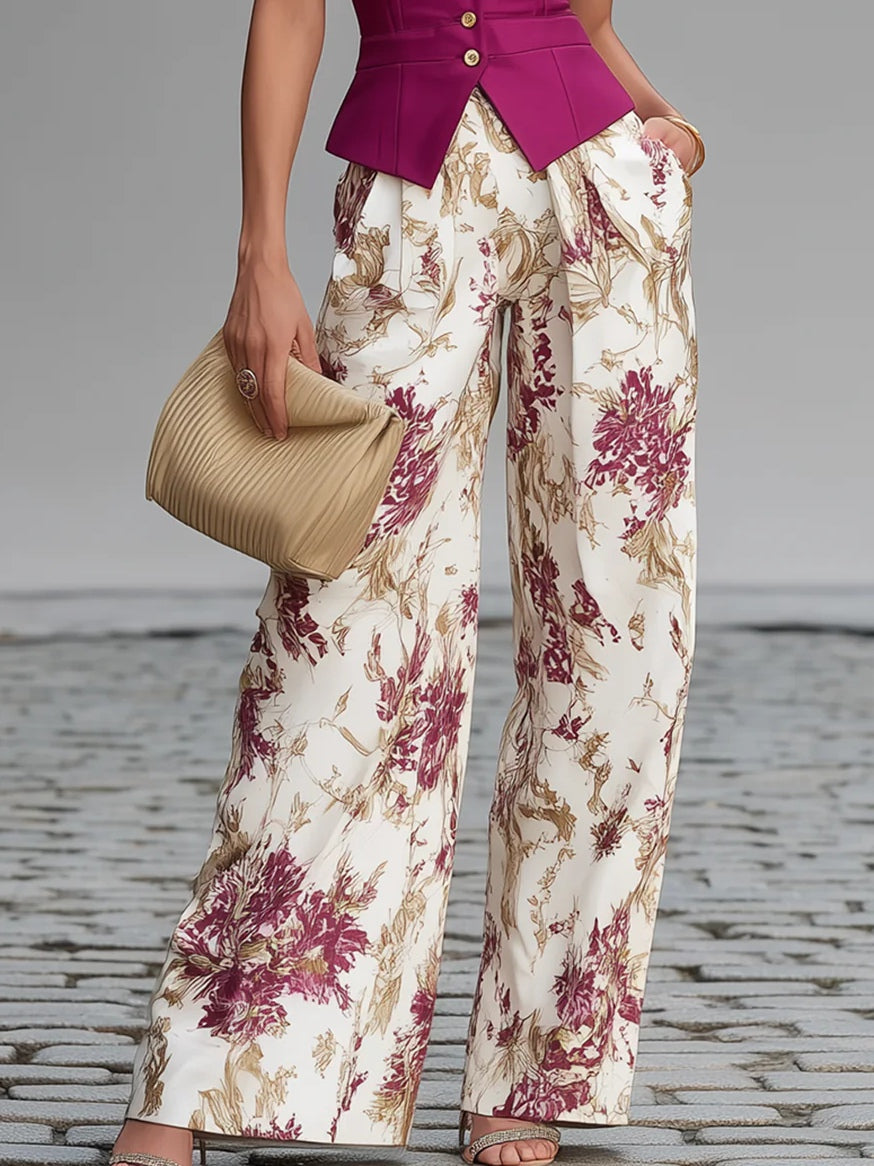 Charmaine™ Floral Wide-Leg Pants Set