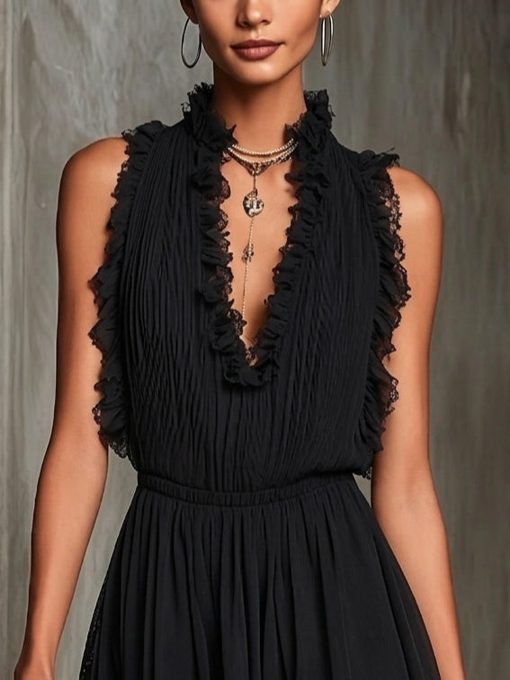 Florrie™ Ruffle Lace Chiffon Jumpsuit