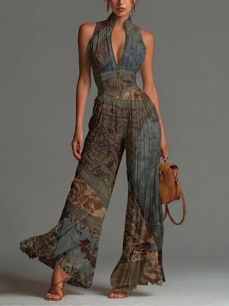 Eunice™ Ethnic Print Wide-Leg Jumpsuit