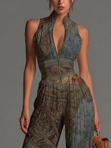 Eunice™ Ethnic Print Wide-Leg Jumpsuit