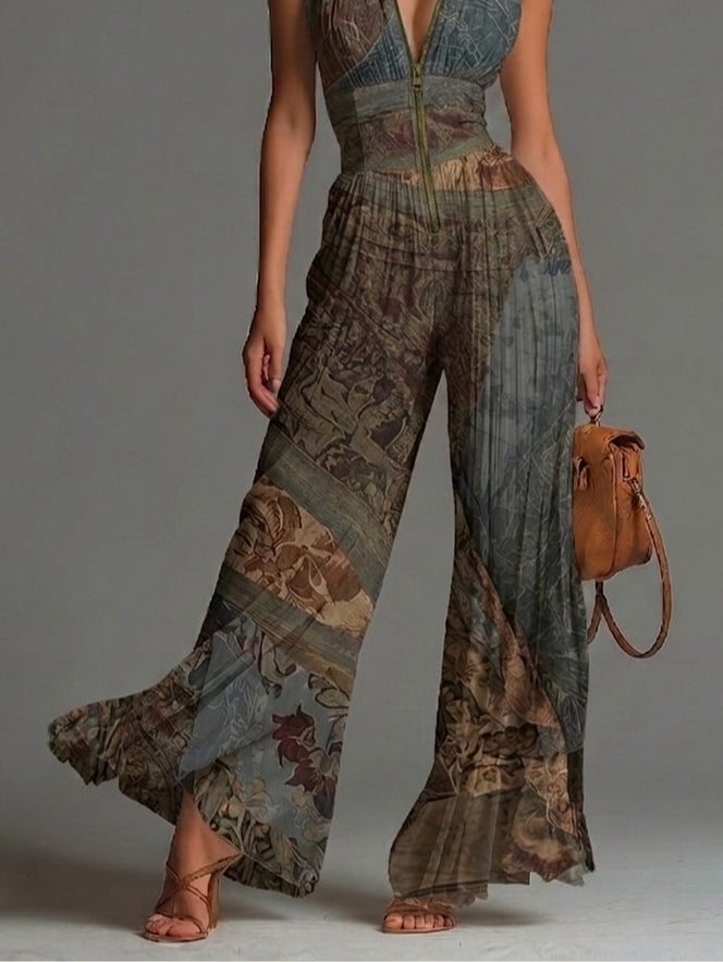 Eunice™ Ethnic Print Wide-Leg Jumpsuit