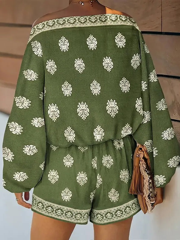 Florentine™ Baroque Print Shorts Jumpsuit