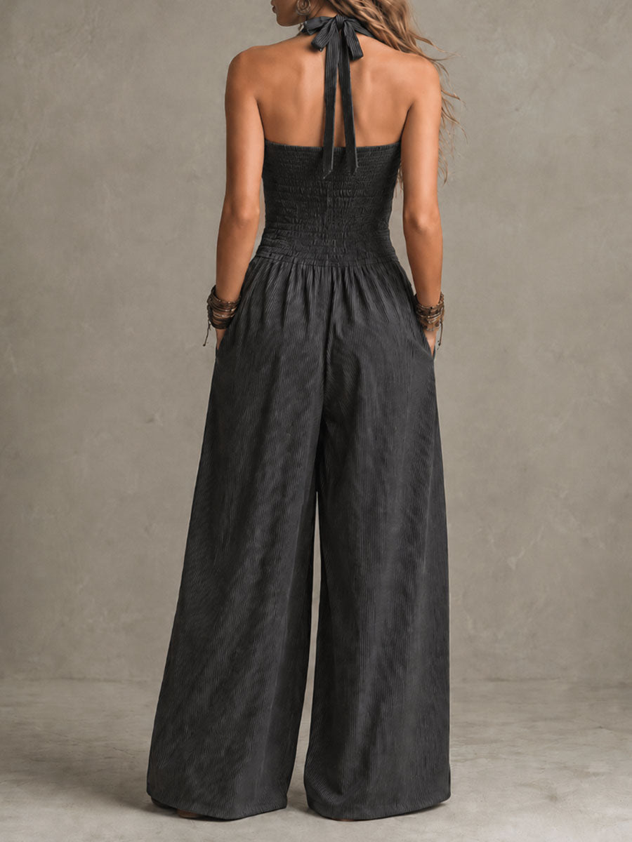 Fabiana™ Pinstripe Halter Jumpsuit