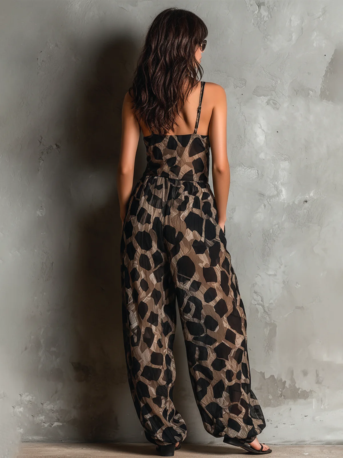Ernestine™ Animal Print Halter Jumpsuit