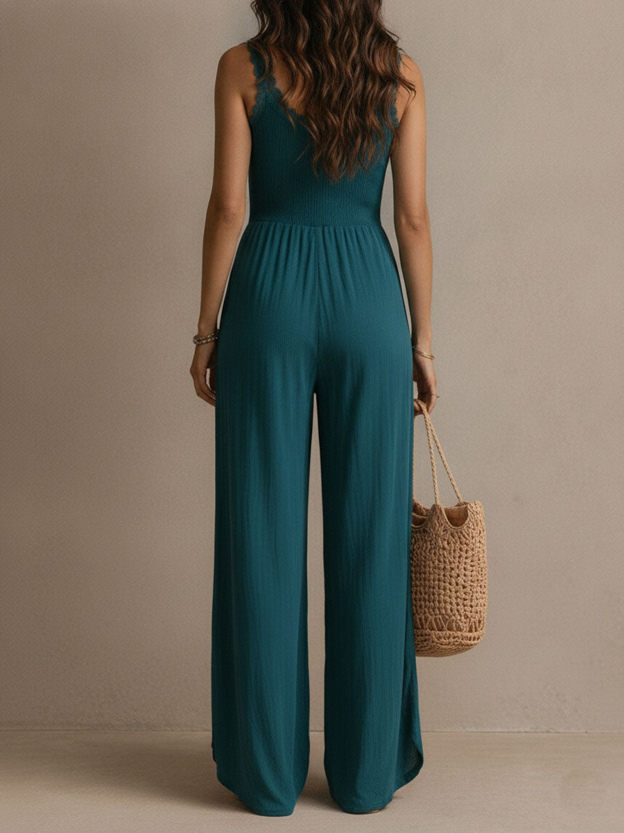 Fenella™ Wide-Leg Lace-Trim Jumpsuit