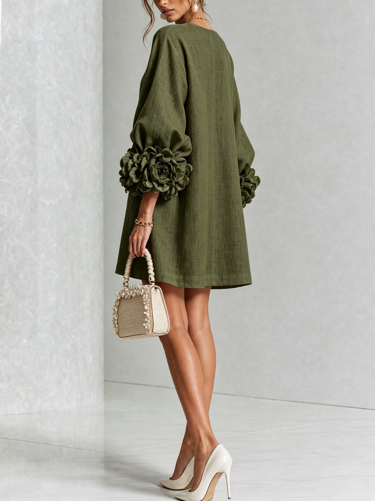 Diana™ Floral Button-Front Mini Dress
