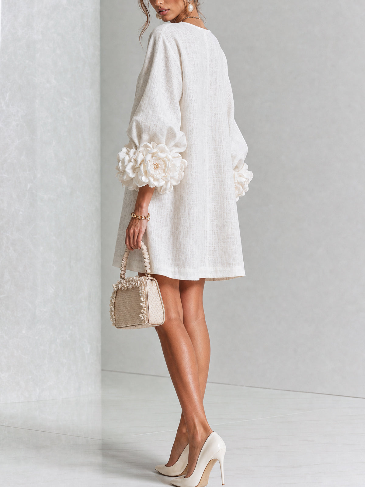 Diana™ Floral Button-Front Mini Dress