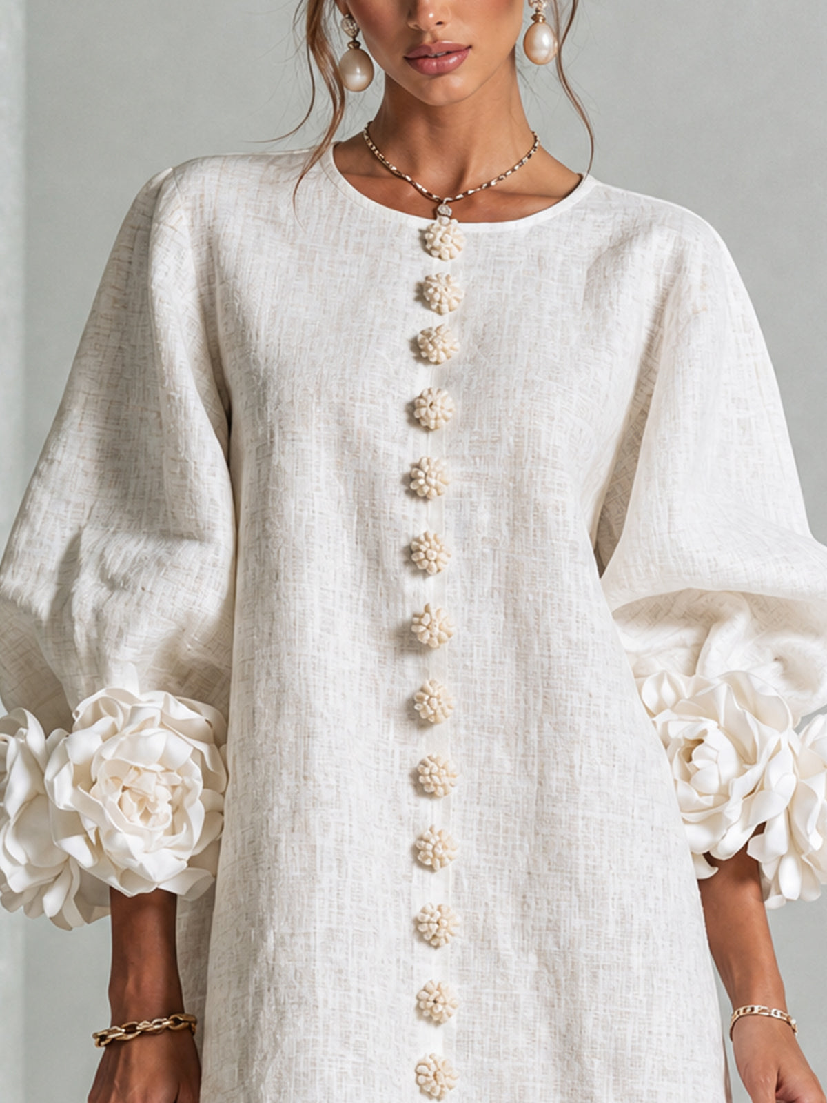 Diana™ Floral Button-Front Mini Dress