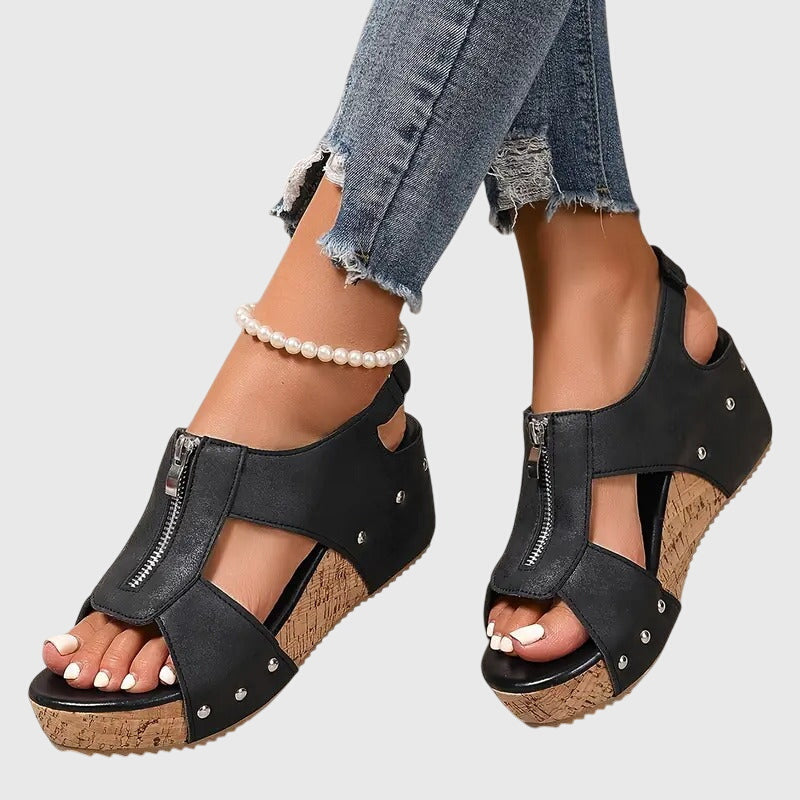 Selma™ Zip-Up Wide Sandals