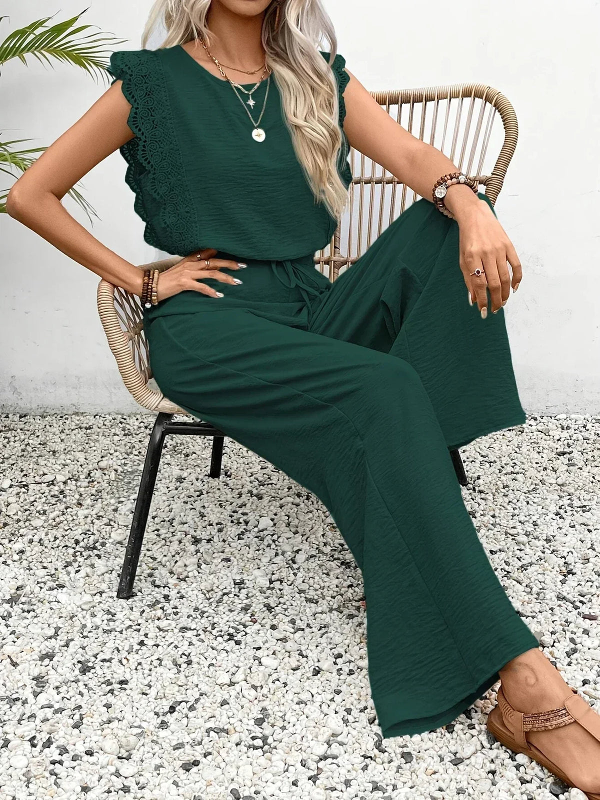 Bevlyn™ Lace-Trim Two-Piece Set